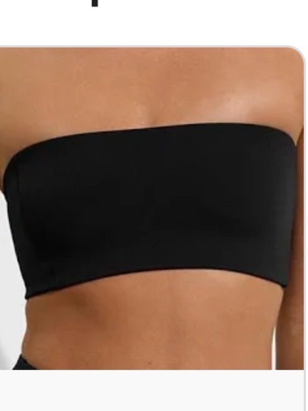 Eterne Bandeau bra top strapless black size large